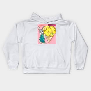 Icecream Shop Bunny Kids Hoodie